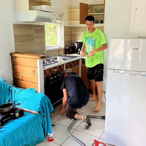 Travaux de rénovation des bungalows